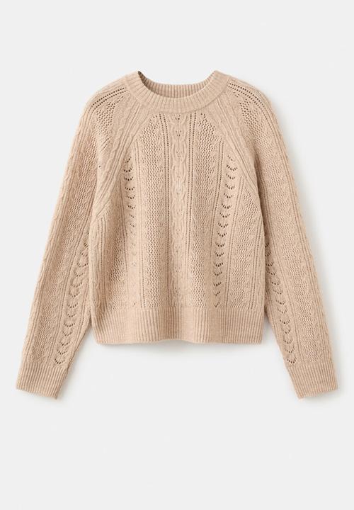 MANGO - Sweater dumbo - medium brown