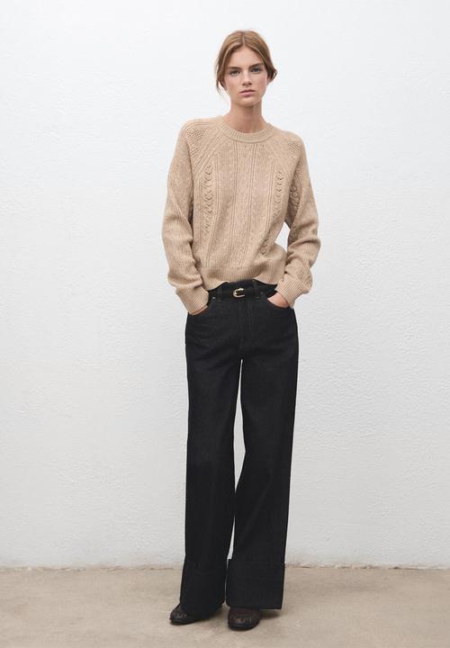 MANGO - Sweater dumbo - medium brown