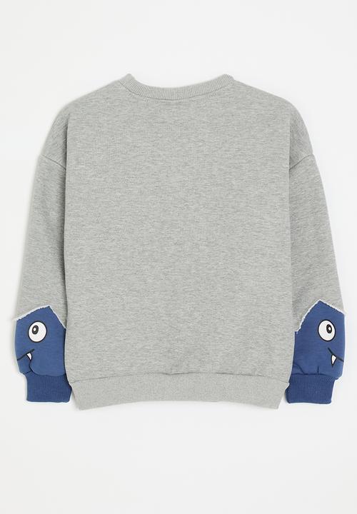 Pop Candy - Dino graphic and sweatshirt - grey/blue/multi