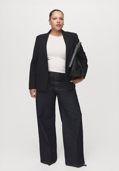 MANGO - Jeans elise  - open blue