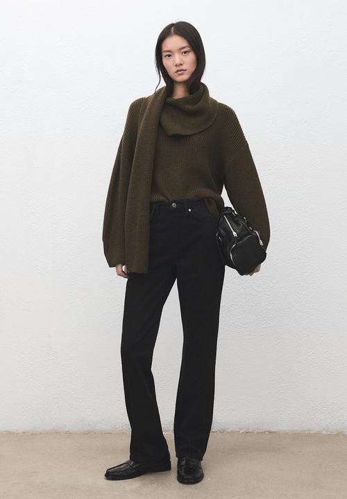 MANGO - Jeans matilda - open gray