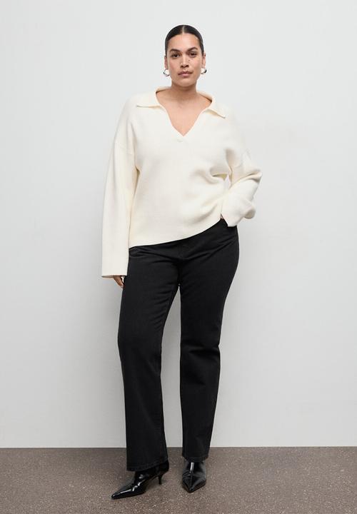 MANGO - Jeans matilda - open gray
