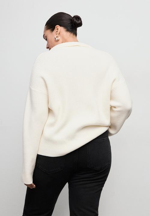 MANGO - Jeans matilda - open gray
