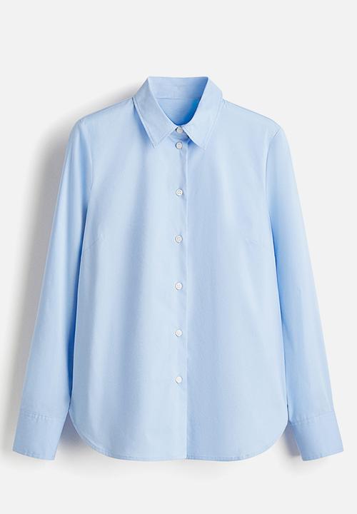 H&M - Cotton-blend shirt - light blue