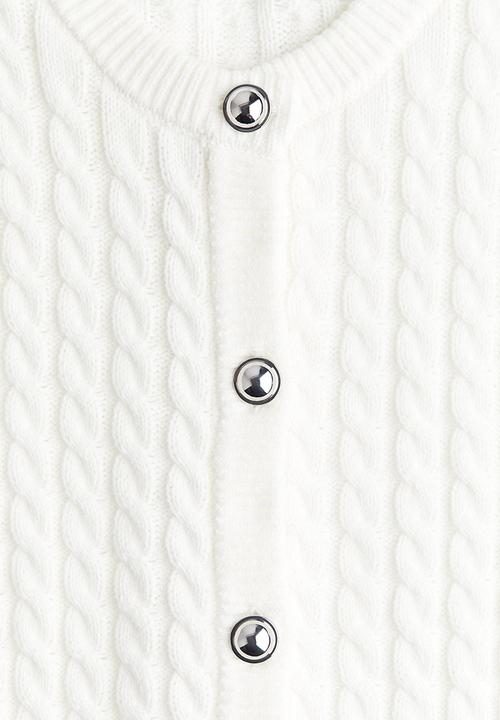 H&M - Cable-knit cardigan - white