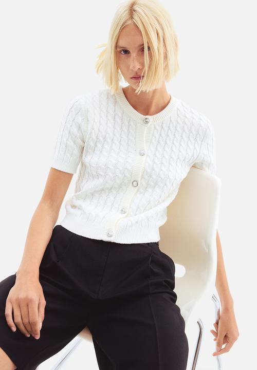 H&M - Cable-knit cardigan - white