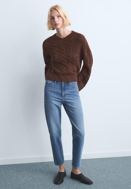 MANGO - Jeans mom2000 - open blue