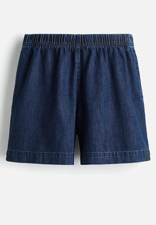 H&M - Denim pull-on shorts - dark denim blue