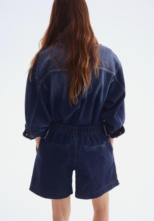 H&M - Denim pull-on shorts - dark denim blue