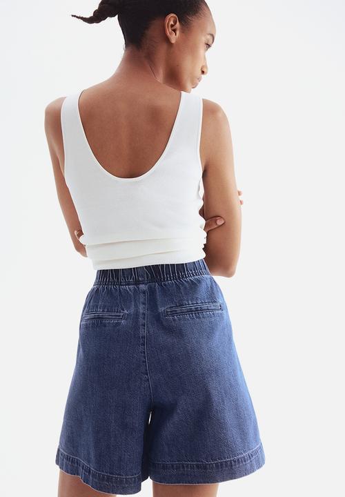 H&M - Denim pull-on shorts - denim blue