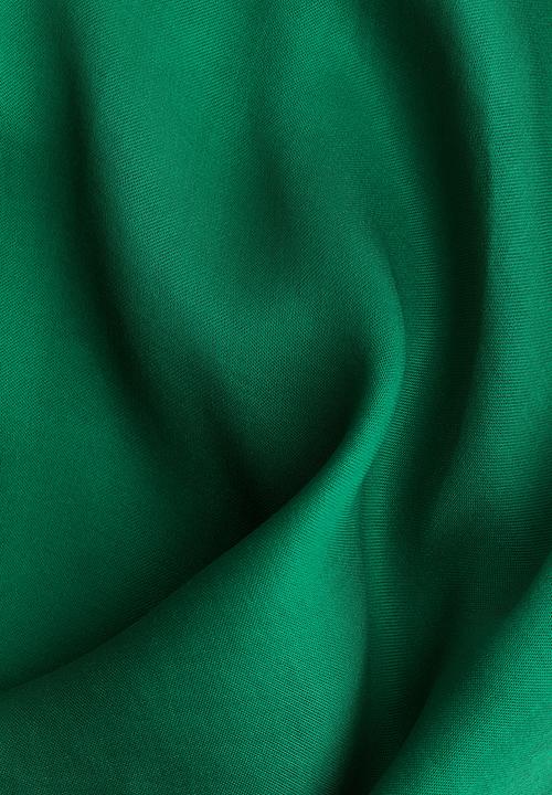 H&M - Flared satin dress - green