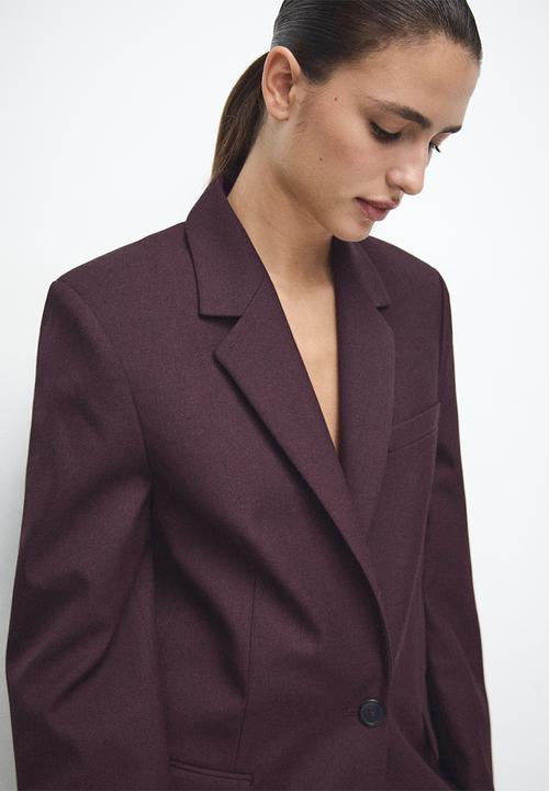 MANGO - Blazer hidra - dark red