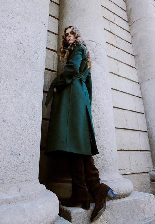 MANGO - Coat sirenita - green