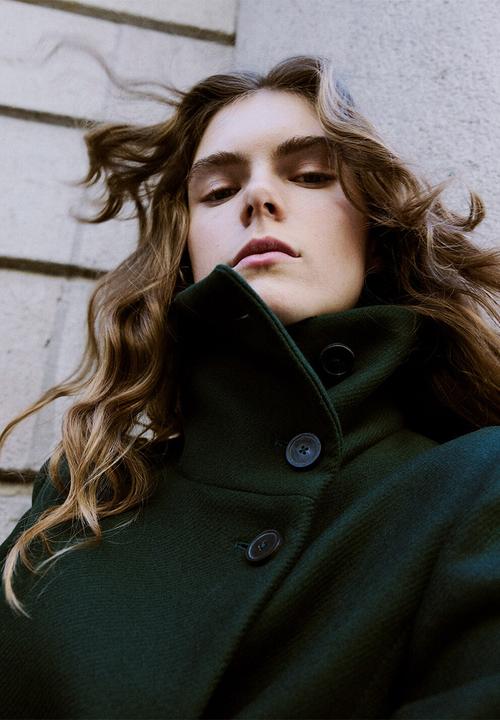 MANGO - Coat sirenita - green