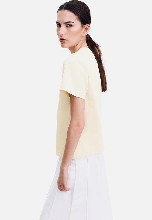 H&M - Oversized cotton t-shirt -  light yellow