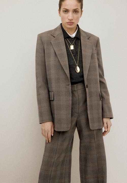 MANGO - Trousers monet - brown