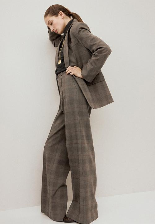 MANGO - Trousers monet - brown