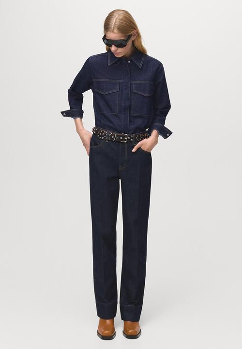 MANGO - Shirt aylin - open blue