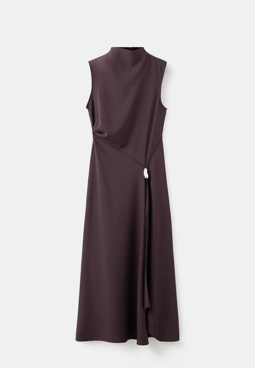 MANGO - Dress elea - burgundy