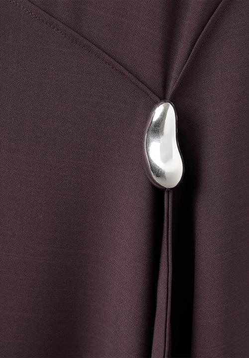 MANGO - Dress elea - burgundy
