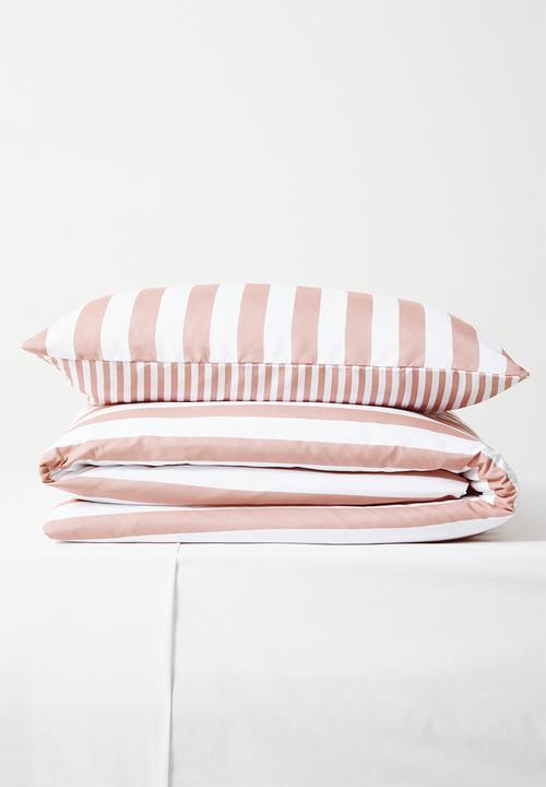 Stripe Duvet Cover - Blush