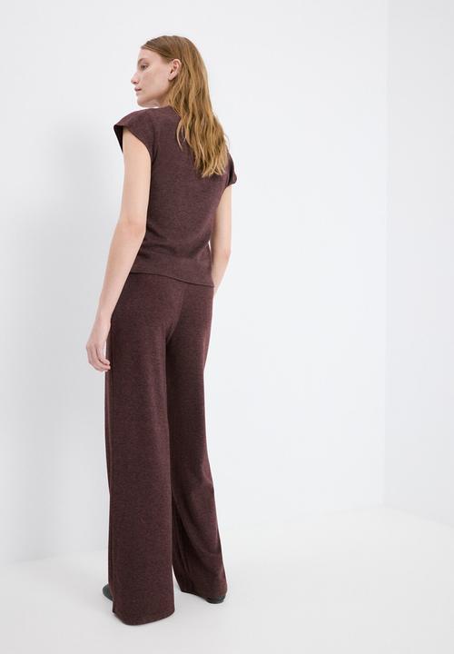 MANGO - Trousers michi - dark red
