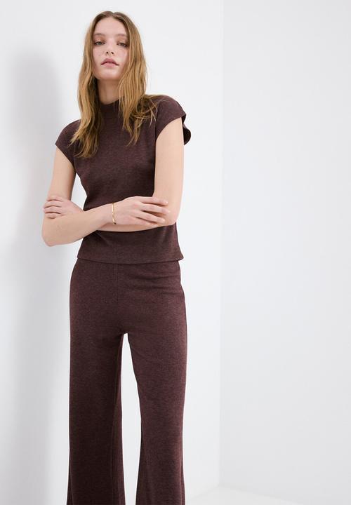 MANGO - Trousers michi - dark red