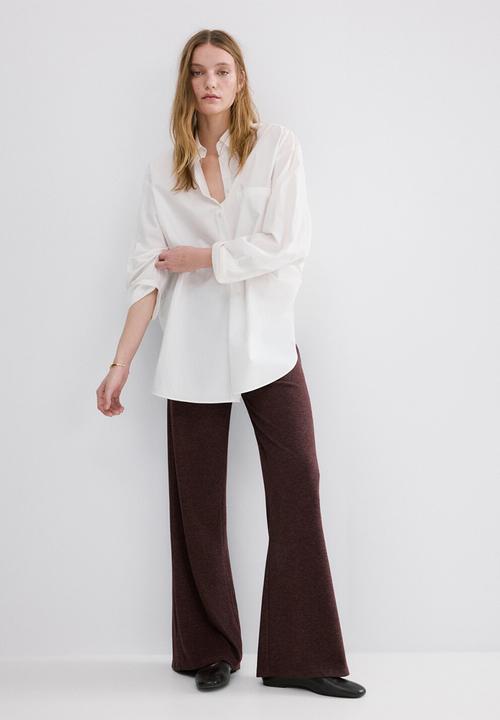 MANGO - Trousers michi - dark red
