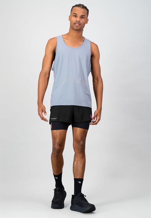 Burnt  - Aeroflow CPT Men's Race Tank - Grey