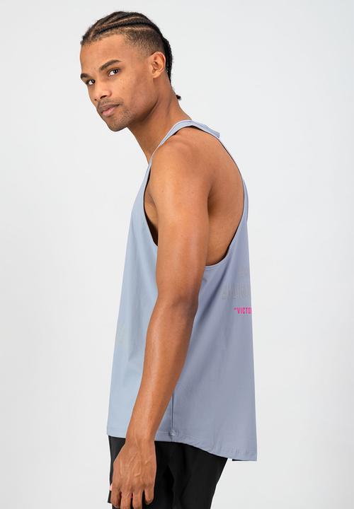 Burnt  - Aeroflow CPT Men's Race Tank - Grey
