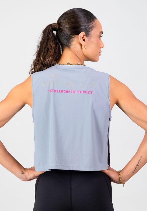 Burnt  - Aeroflow KZN Women's Race Tank - Grey