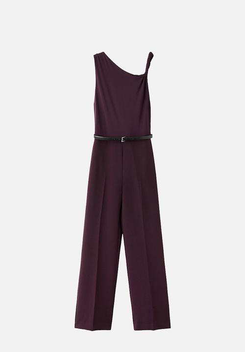 MANGO - Jumpsuit alicia - dark red