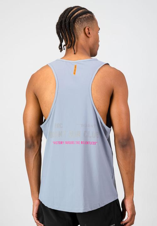 Burnt  - Aeroflow KZN Men's Race Tank - Grey