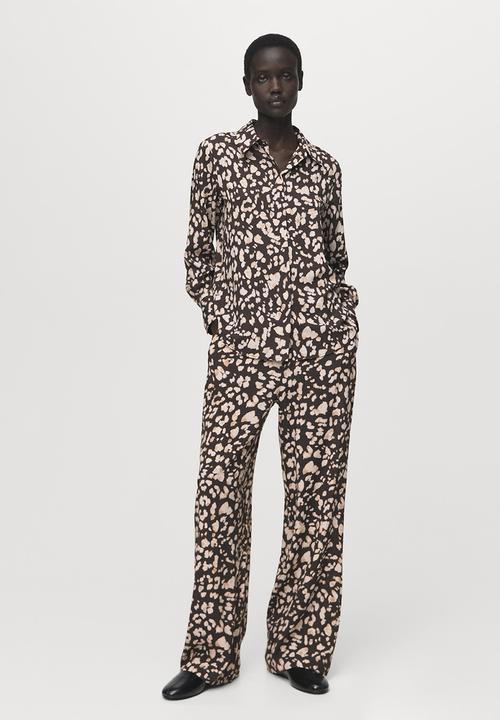 MANGO - Shirt basic - brown