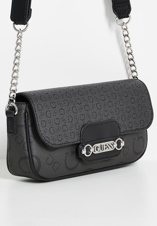 GUESS - Daisee flap crossbody bag - coal