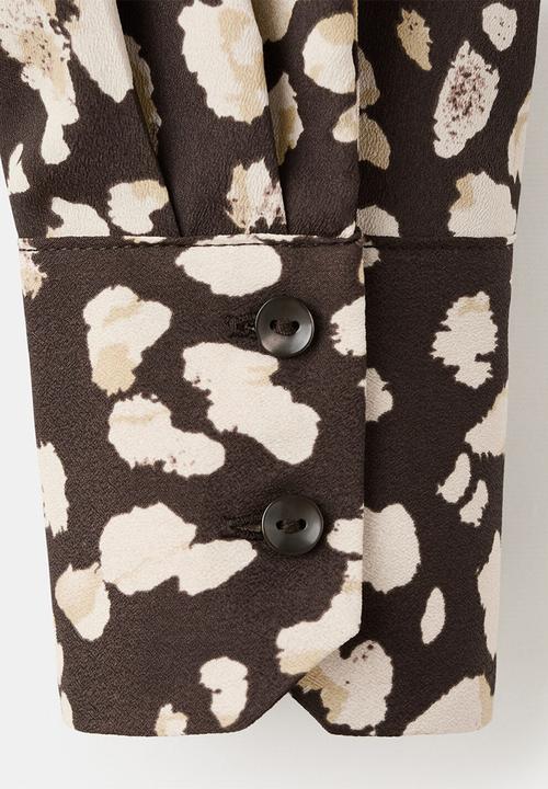 MANGO - Shirt basic - brown