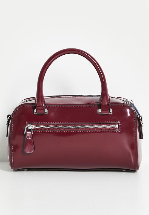 GUESS - Arnela mini satchel bag - burgundy