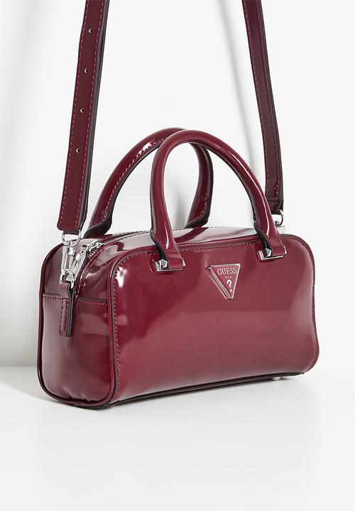GUESS - Arnela mini satchel bag - burgundy