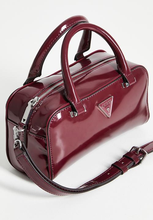 GUESS - Arnela mini satchel bag - burgundy