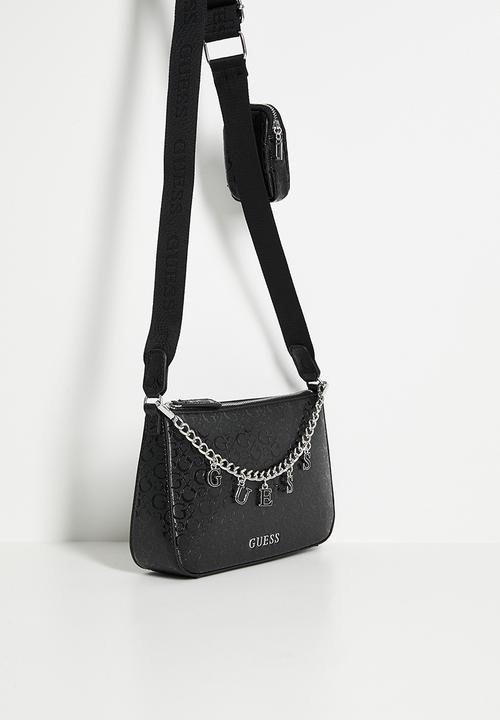 GUESS - Fiora mini  crossbody bag - black