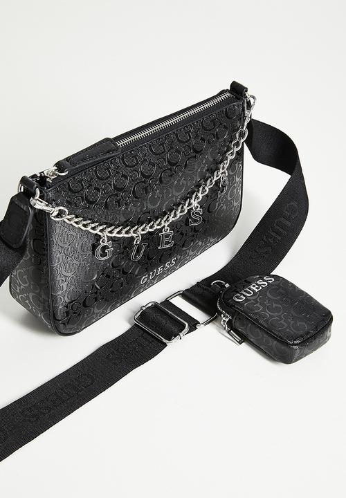 GUESS - Fiora mini  crossbody bag - black