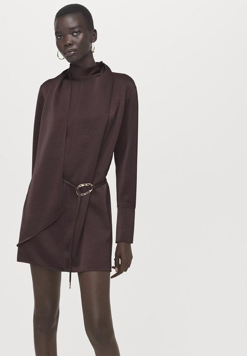 MANGO - Dress nico - brown