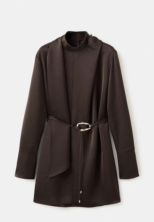 MANGO - Dress nico - brown