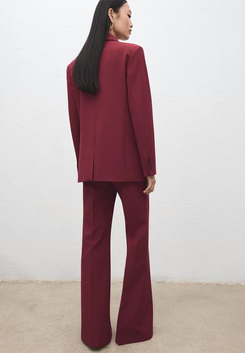 MANGO - Trousers irese - dark red