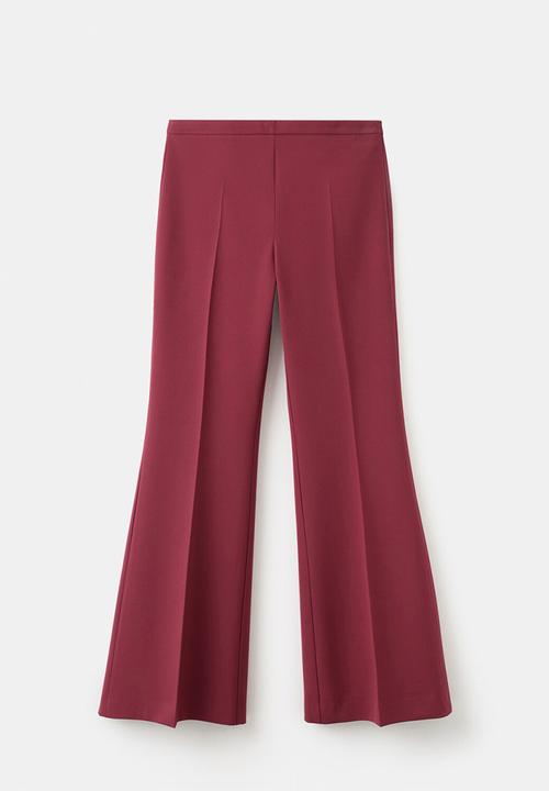 MANGO - Trousers irese - dark red