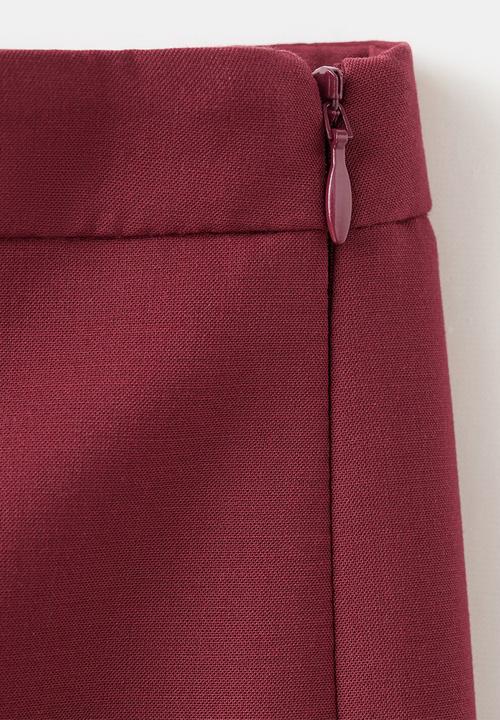 MANGO - Trousers irese - dark red
