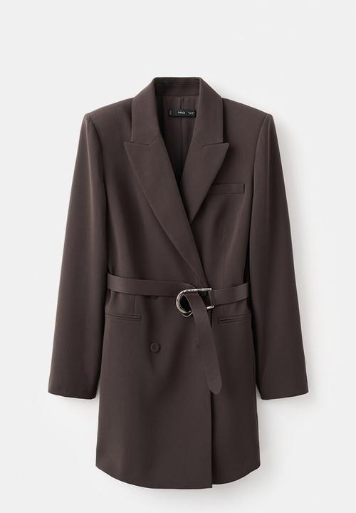 MANGO - Dress loida - dark brown