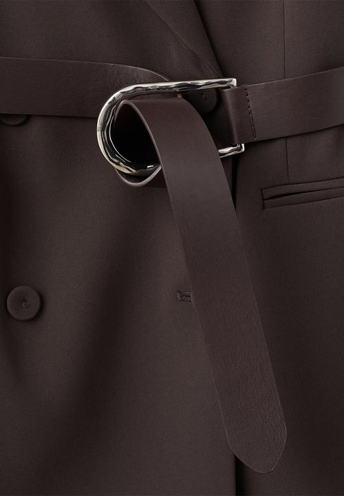 MANGO - Dress loida - dark brown