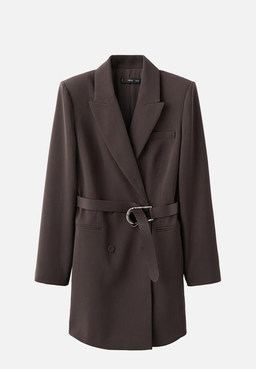 MANGO - Dress loida - dark brown