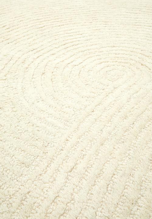 Sixth Floor - Wool Blend Swirl Rug - Ivory